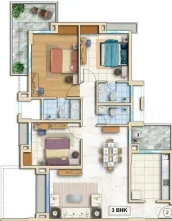 tata capitol heights 3bhk floor plan